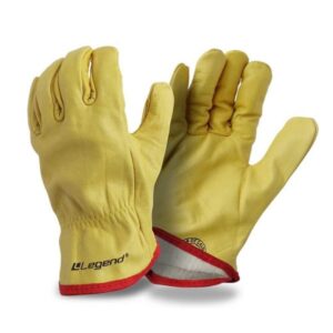 GUANTE DE CABRITILLA AMARILLO CON FORRO TALLA 10